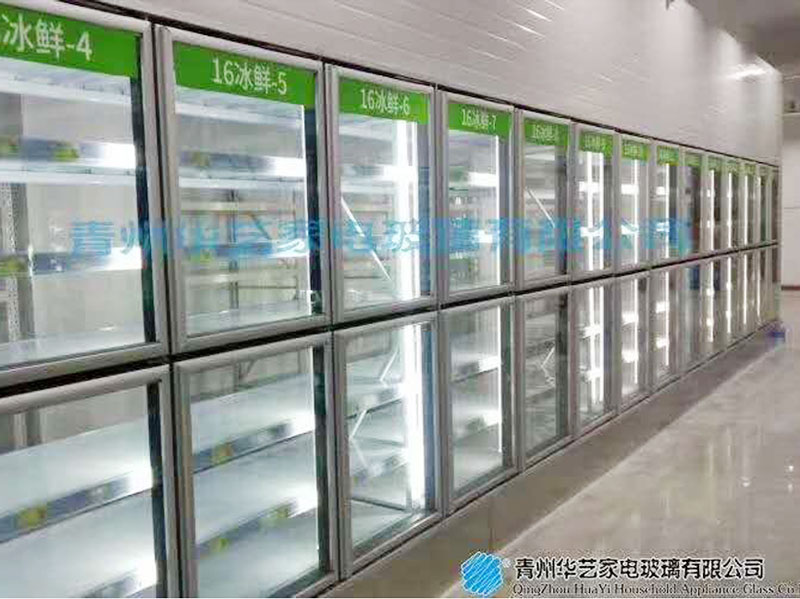 Walk-in coolroom glass door system